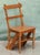 Exquisite English Oak Metamorphic Library steps chair of the Arts & Crafts Victorian Era Circa 1880 A very good looking...