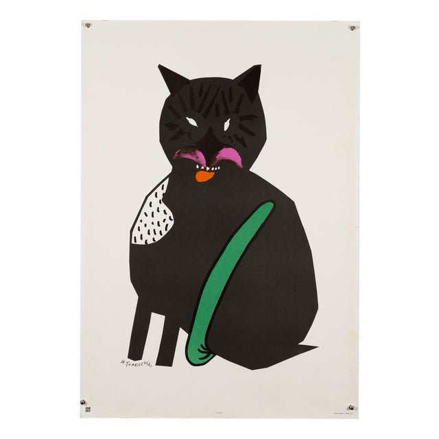 Cat Poster by Henryk Tomaszewski, 1977 For Sale