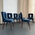 1940s Set of Six Hollywood Regency Blue Velvet Dining Chairs by Ernst Schwadron For Sale - Image 11 of 12