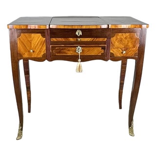 Louis XV to XVI Period Coiffeuse in Amaranth and Tulipwood, by Pierre Plée, Paris, C. 1770 For Sale