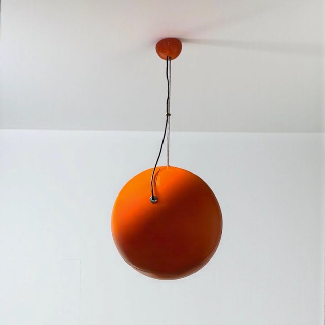 Orange Pallade Pendant by Studio Tetrarch for Artemide, 1960s For Sale - Image 10 of 18