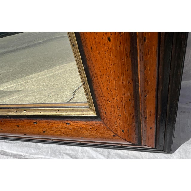 Brown Distressed Tuscan-Style Full-Length Floor Mirror For Sale - Image 8 of 16