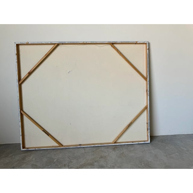 1980's Large Vintage Southwestern Taos New Mexico Adobe House Oil Painting, Signed For Sale - Image 12 of 12