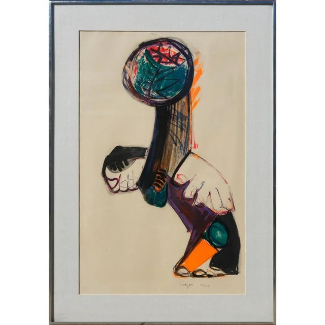 Bernard Lorjou (French, 1908-1986) Signed and Numbered Colored Lithograph "Untitled" Circa 1972 (framed under glass)...