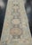 Turkish Oushak Runner Rug Muted Blue & Beige Handwoven Wool Rug 2'9" X 8'10" For Sale In Houston - Image 6 of 9