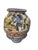Monumental Vintage Italian Majolica Floor Urn With Raised Fruit Relief For Sale In West Palm - Image 6 of 10