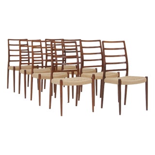 Model No. 82 Dining Chairs by Niels Otto (N. O.) Møller for J. L. Møllers, 1960s, Set of 8 For Sale