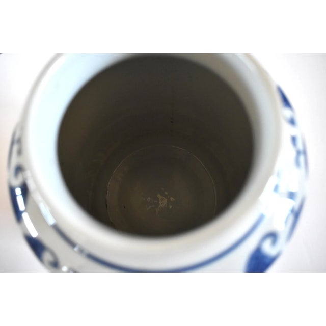 Blue Blue and White Chinese Export Ginger Jar For Sale - Image 8 of 9