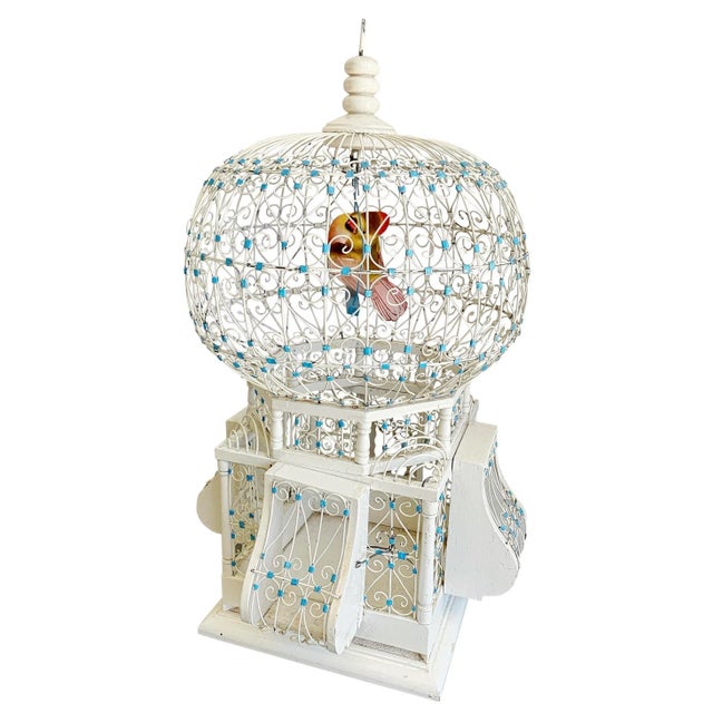 Vintage French Colonial Domed Bird Cage For Sale - Image 12 of 12