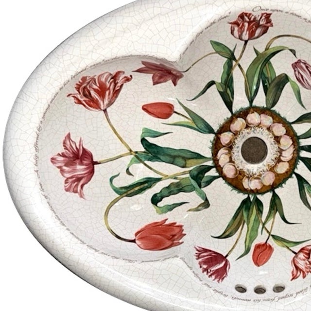 1990's Kohler Artist Edition - Fables and Flowers Cantata Countertop Sink For Sale - Image 4 of 12