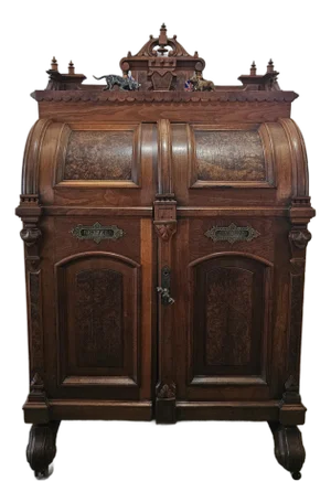 Late 19th Century Striking Victorian Wooten Walnut Standard Grade Desk