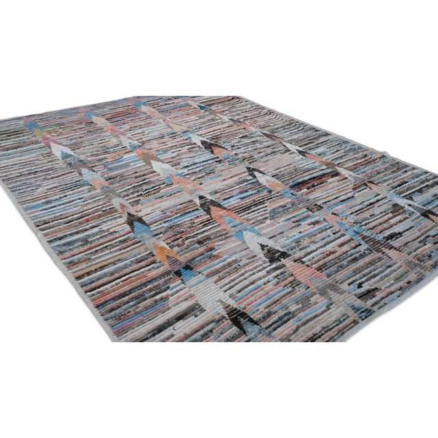 Hand-Knotted Afghan Moroccan Rug 8'5"x11'6" For Sale - Image 4 of 7