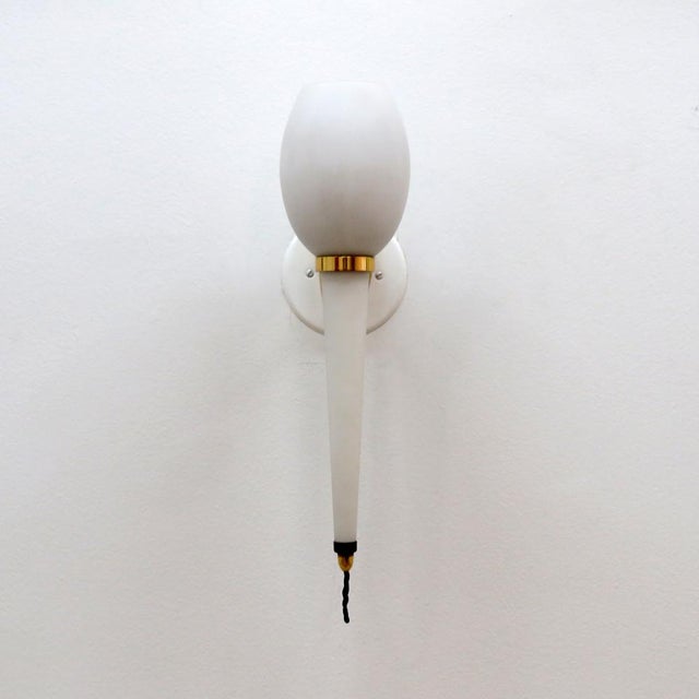 Mid-Century Modern Glass Torch Wall Light by Stilnovo, 1950 For Sale - Image 3 of 10