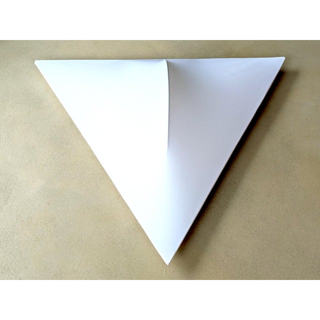 Ivory Sanka White Fabric Wall Light with Metal and Plastic by Takahama for Sirrah, 1970s For Sale - Image 8 of 15