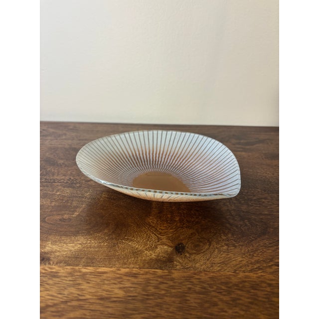 Mid-Century Modern Vintage Mid Century Modern Art Glass Bowl Signed Maurice Heaton 1960s For Sale - Image 3 of 7