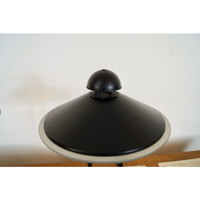 1980’s Postmodern Art Deco Saucer Table Lamps - A Pair For Sale - Image 11 of 12