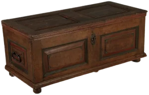 Antique Baroque Chest in Oak, 1750