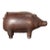 Vintage Leather Pig Footstool by Dimitri Omersa for Abercrombie and Fitch For Sale