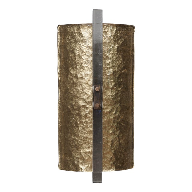 Mid-Century Style Golden Murano Glass Wall Sconce, 2000 For Sale