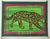 Cleo Plowden Leopard Minimalism Pop Art Folk Art Green Orange Raspberry Red Original Painting Cleo Plowden For Sale - Image 4 of 4