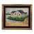 Vintage Original Coastal Waterfront Landscape Oil Painting For Sale