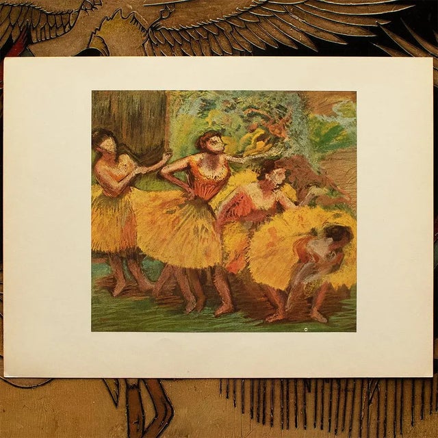 1940s 1940s After Edgar Degas "Dancers" Vintage Full-Color Print From Geneva For Sale - Image 5 of 8
