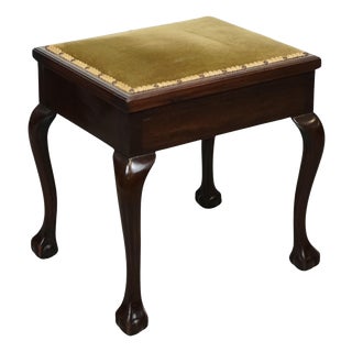 Piano Stool with Storage on Claw & Ball Feet from Laidler Robsons For Sale