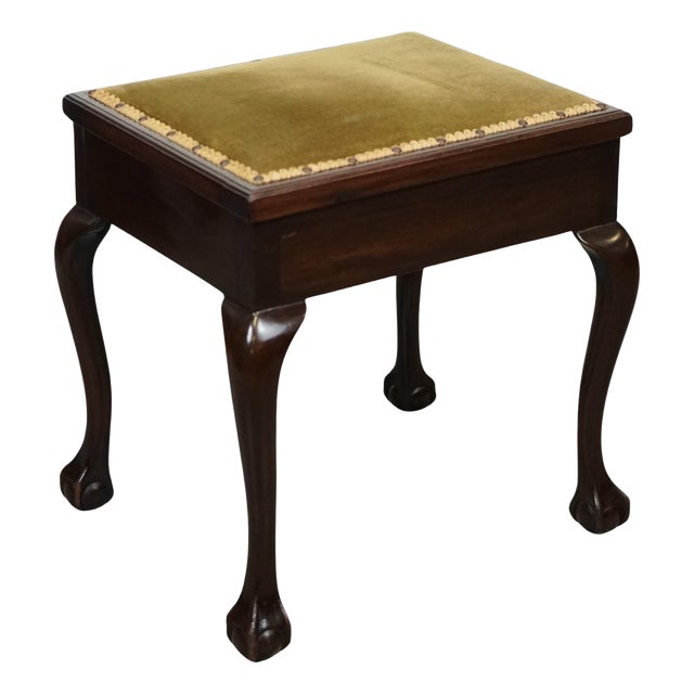 Piano Stool with Storage on Claw & Ball Feet from Laidler Robsons For Sale