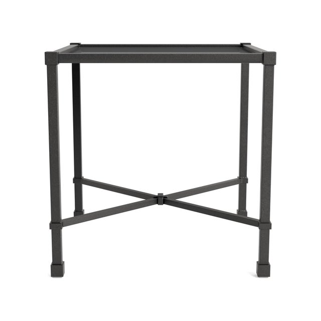 Brown Jordan Brown Jordan Venetian 18" Square Occasional Table, Textured Pewter frame For Sale - Image 4 of 11