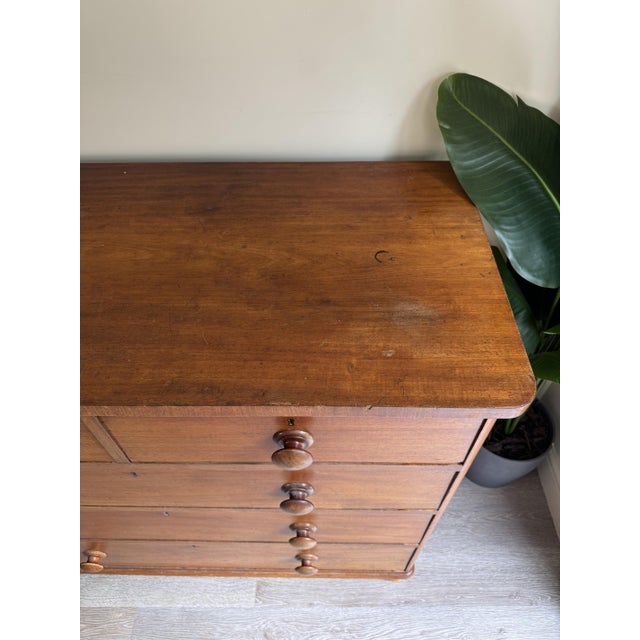 Brown Large Antique Mahogany and Oak Chest of Drawers For Sale - Image 8 of 13