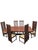 Brown Late 20th Century Custom Arts and Crafts Mission Style Oak Dining Table With Six High-Back Chairs For Sale - Image 8 of 12