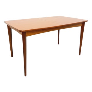 Scandinavian-Style Rectangular Dining Table in Teak with Extensions, 1950s-1960s For Sale