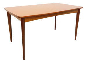 Scandinavian-Style Rectangular Dining Table in Teak with Extensions, 1950s-1960s