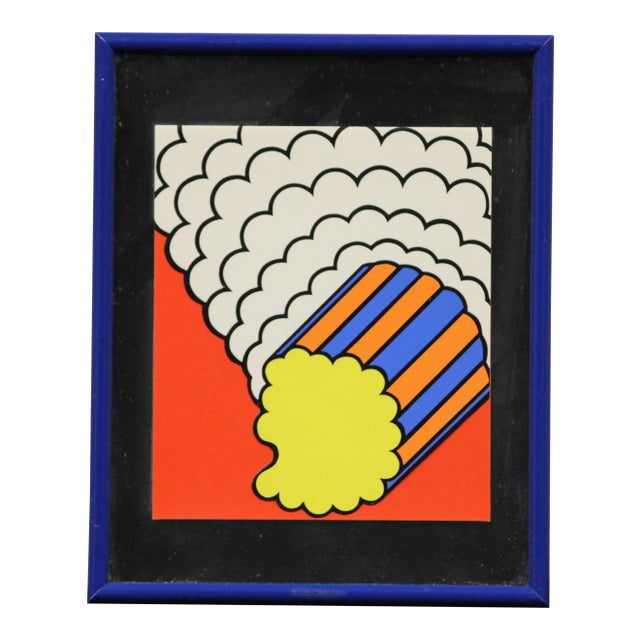 "White Smoke, Red Sky" Pop Art Print For Sale