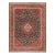 1940s Antique Black Medallion Mashad Khorassan Northeastern Knotted Wool Rug For Sale