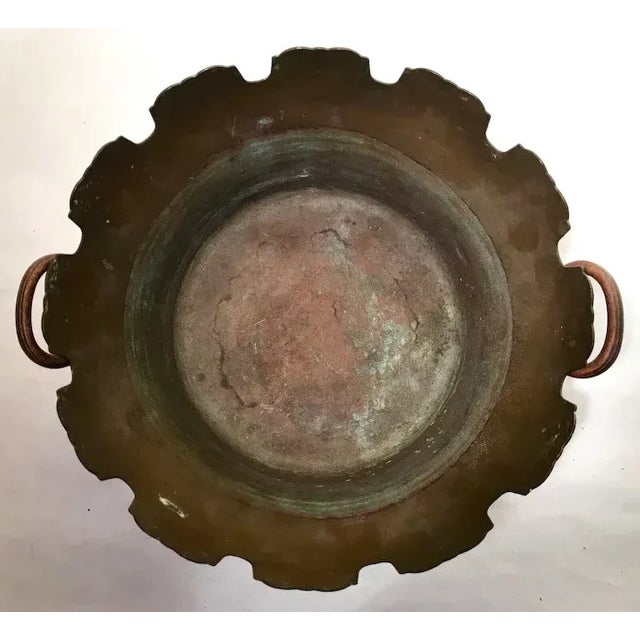 Antique 19th Century French Brass & Copper Round Planter For Sale In New York - Image 6 of 10