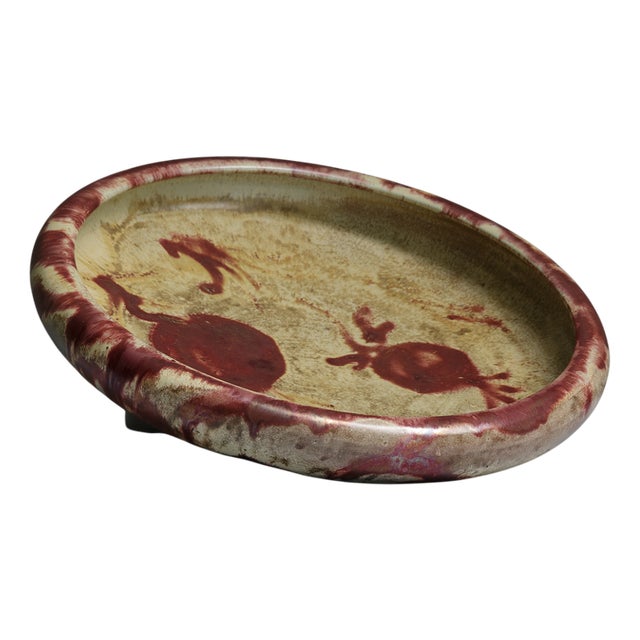 Swedish Modern Luster Glaze Plate by Andersson & Johansson, Sweden, 1930s-1940s For Sale