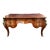 Mid 20th Century Louis XV Style Serpentine Burl Walnut Bureau Plat Desk For Sale