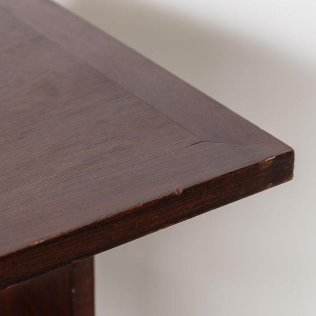 Brown French 1930s Art Deco Side Table For Sale - Image 8 of 9