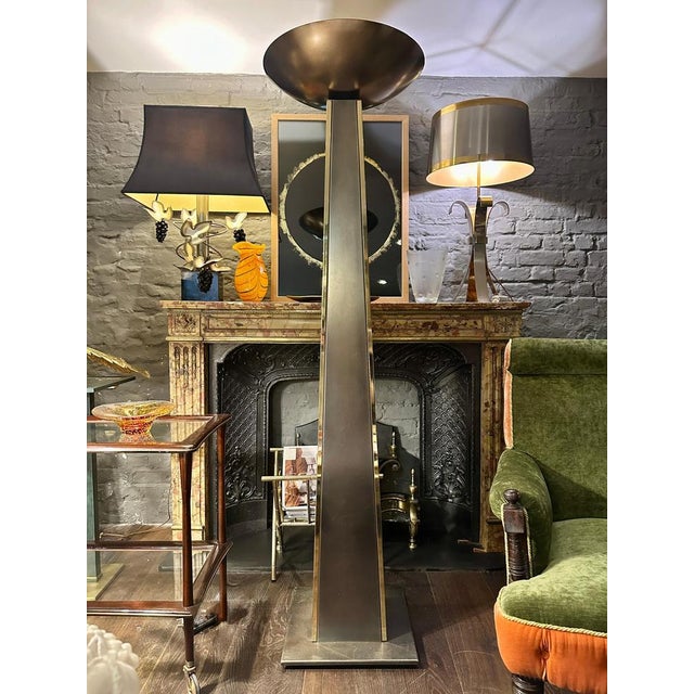 Tall Uplighter Floor Lamp from Belgo Chrom, 1970 For Sale - Image 9 of 11