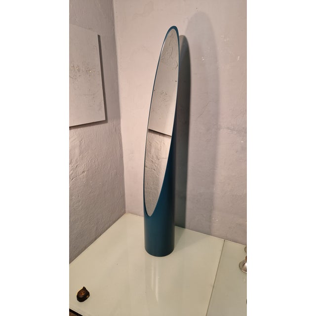 Floor Mirror in Petrol Blue For Sale - Image 10 of 11