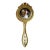 Antique French Bronze Hand Mirror With Hand-Painted Portrait Miniature, Circa 1880–1900 For Sale