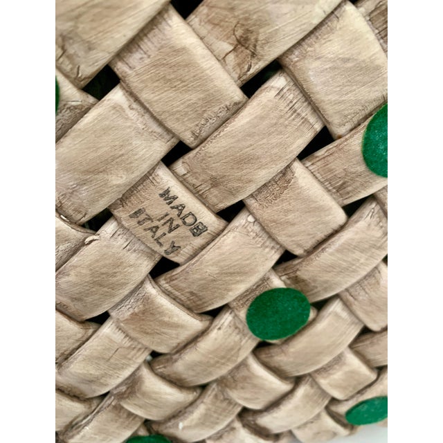 Vintage Majolica Ceramic Basket Artichokes - Made in Italy For Sale In Phoenix - Image 6 of 6