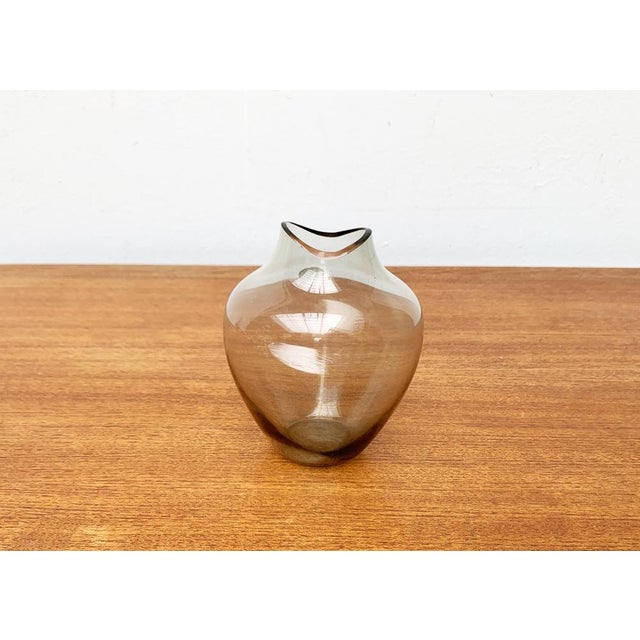 Mid-Century Modern Mid-Century German Fischmaul Glass Vase from Hirschberg, 1960s For Sale - Image 3 of 14