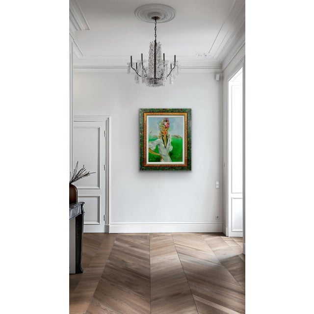 Follower of Jean-Gabriel Domergue, Lady at the Races, 1950s, Oil on Canvas, Framed For Sale - Image 14 of 18