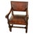 Antique Italian Baroque Leather & Barley Twist Carved Mahogany Arm Chair 1820 For Sale - Image 13 of 14