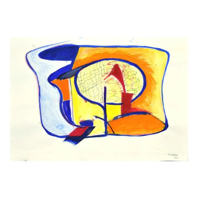 Giorgio Lo Fermo, Geometrical Abstract Composition, 2020, Mixed Media on Paper For Sale