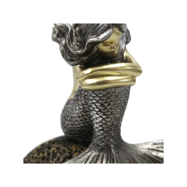 Kenneth Ludwig Chicago Mermaid on Rock Statue For Sale - Image 4 of 9