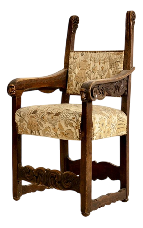 French Work, Early Period Armchair, France, 18th Century