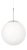 Scandinavian Glob Ceiling Lamp in Chrome Finish and Opal Glass from Konsthantverk For Sale
